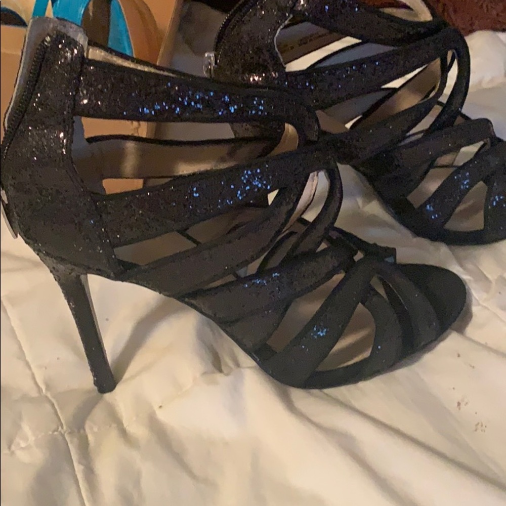 Coach Black Sparkle heels
